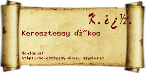 Keresztessy Ákos névjegykártya