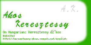 akos keresztessy business card